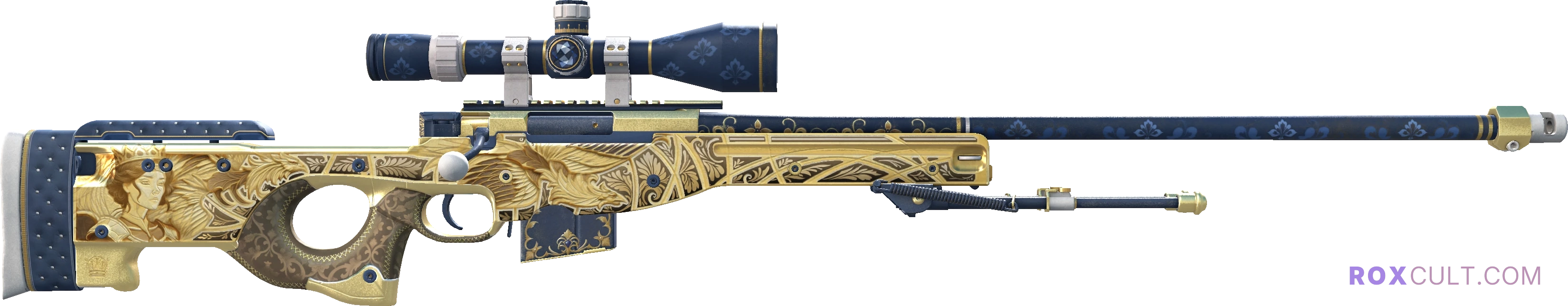 StatTrak™ AWP | Queen's Gambit (Minimal Wear) — rox (Holo) Antwerp 2022 craft, backside view