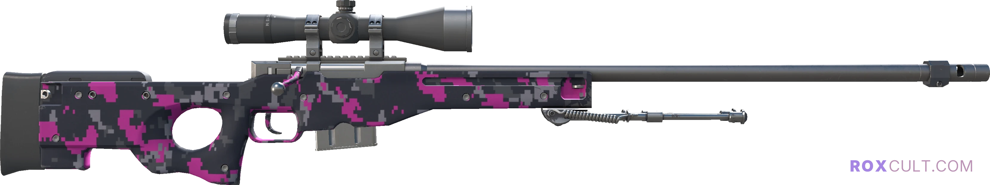 AWP | Pink DDPAT (Factory New) — rox (Holo) Antwerp 2022 craft, backside view
