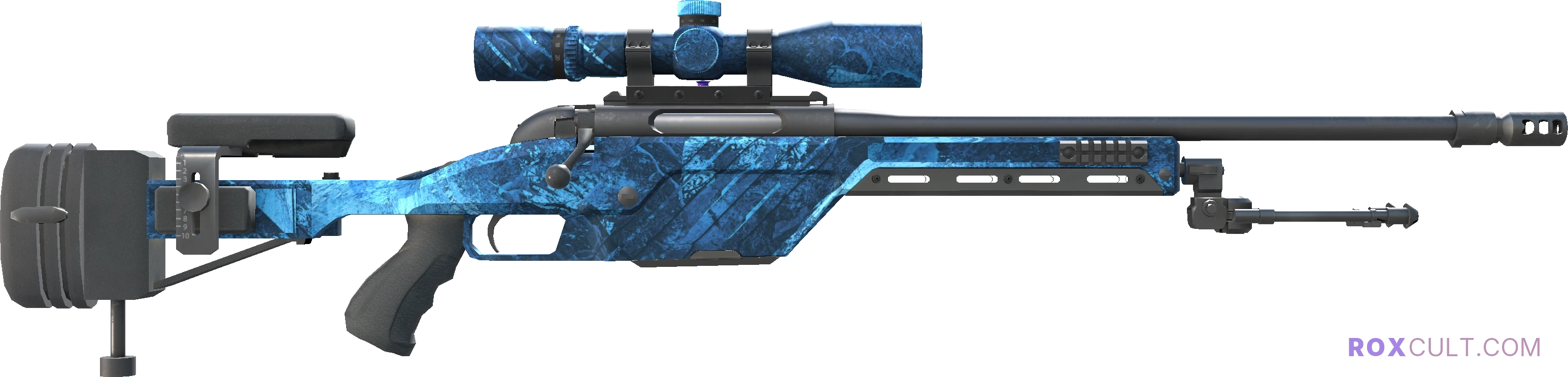 SSG 08 | Abyss (Factory New) — rox (Holo) Antwerp 2022 craft, backside view