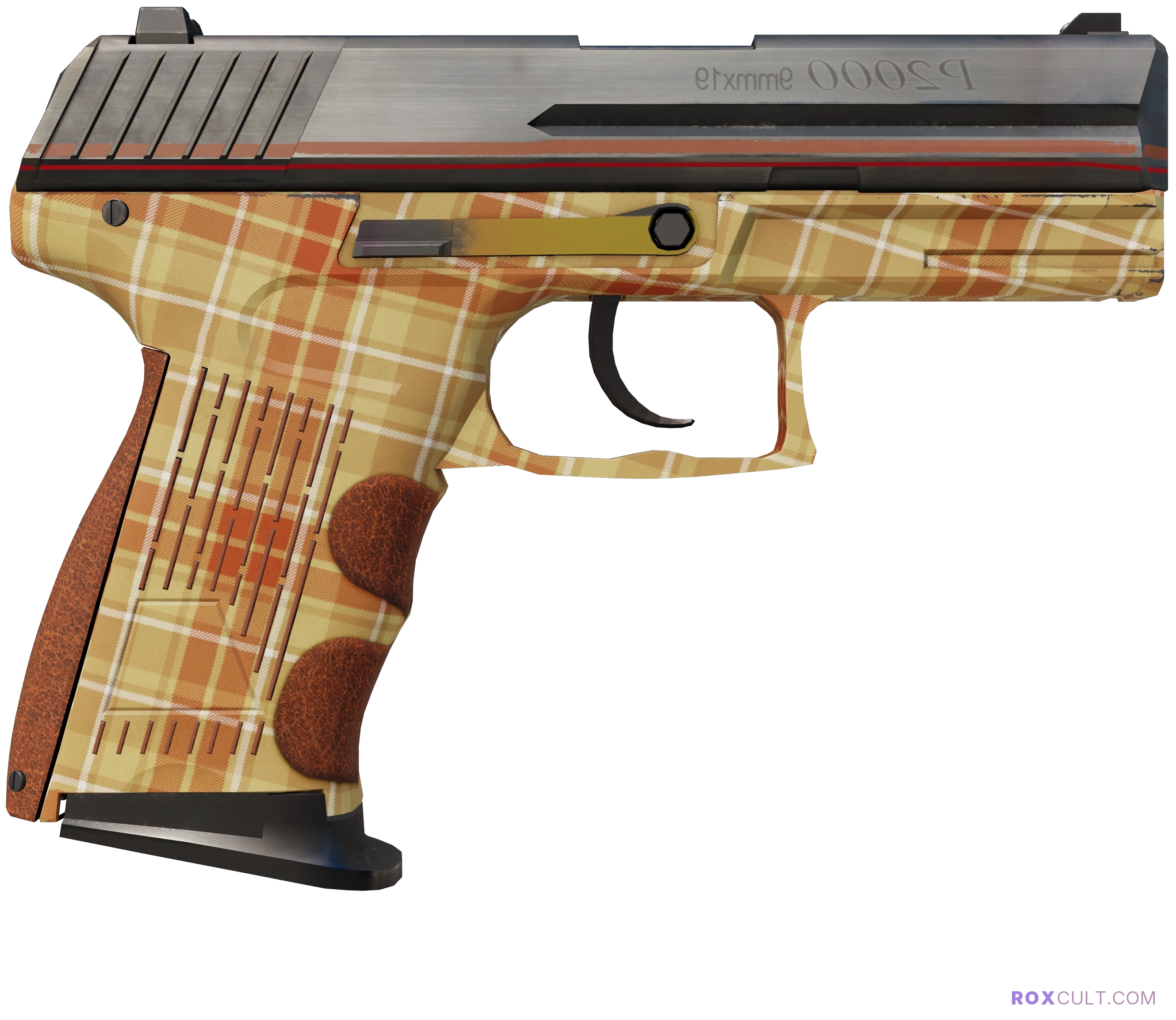 P2000 | Coach Class (Factory New) — rox (Holo) Antwerp 2022 craft, backside view