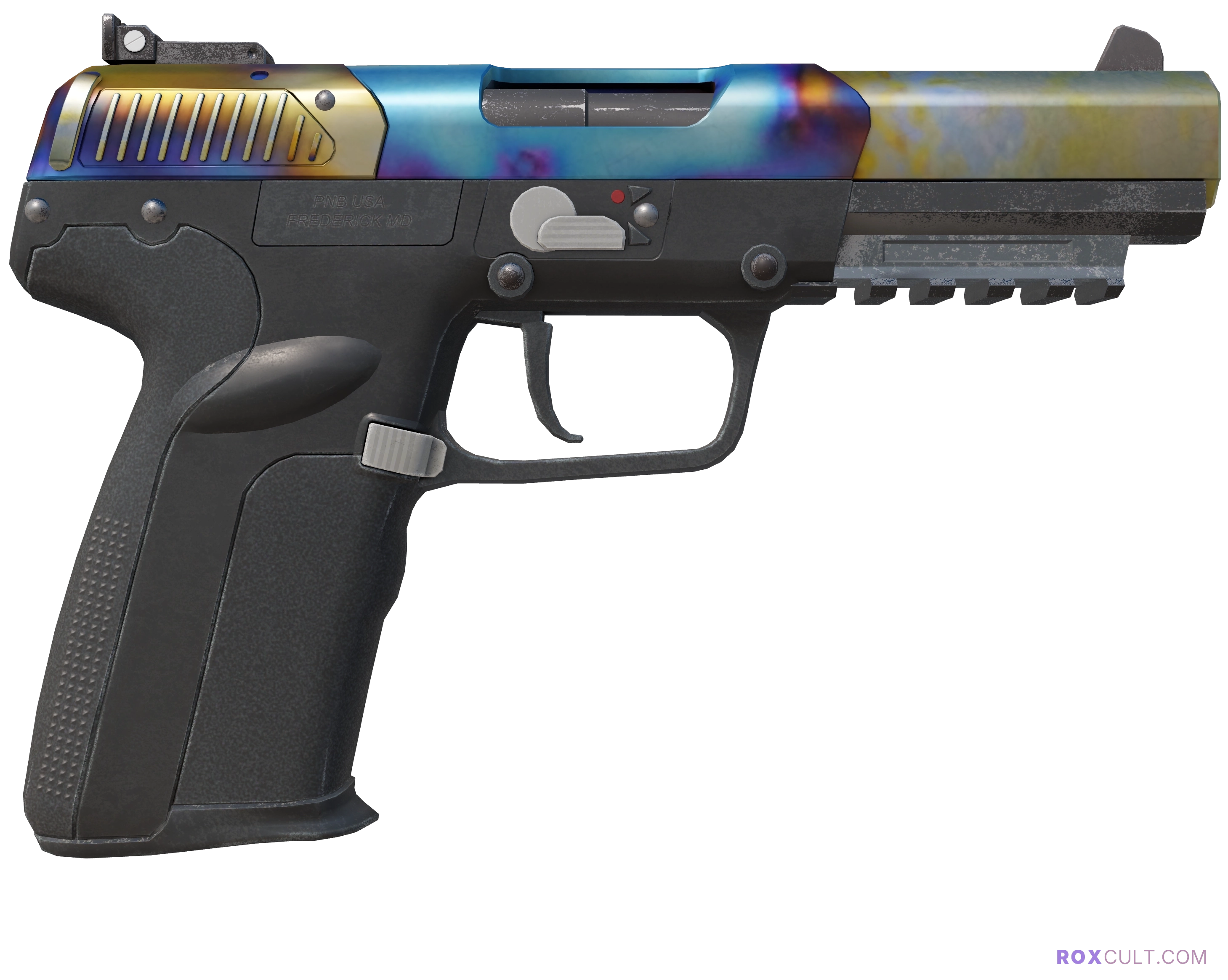 Five-SeveN | Case Hardened (Factory New) — rox (Holo) Antwerp 2022 craft, backside view