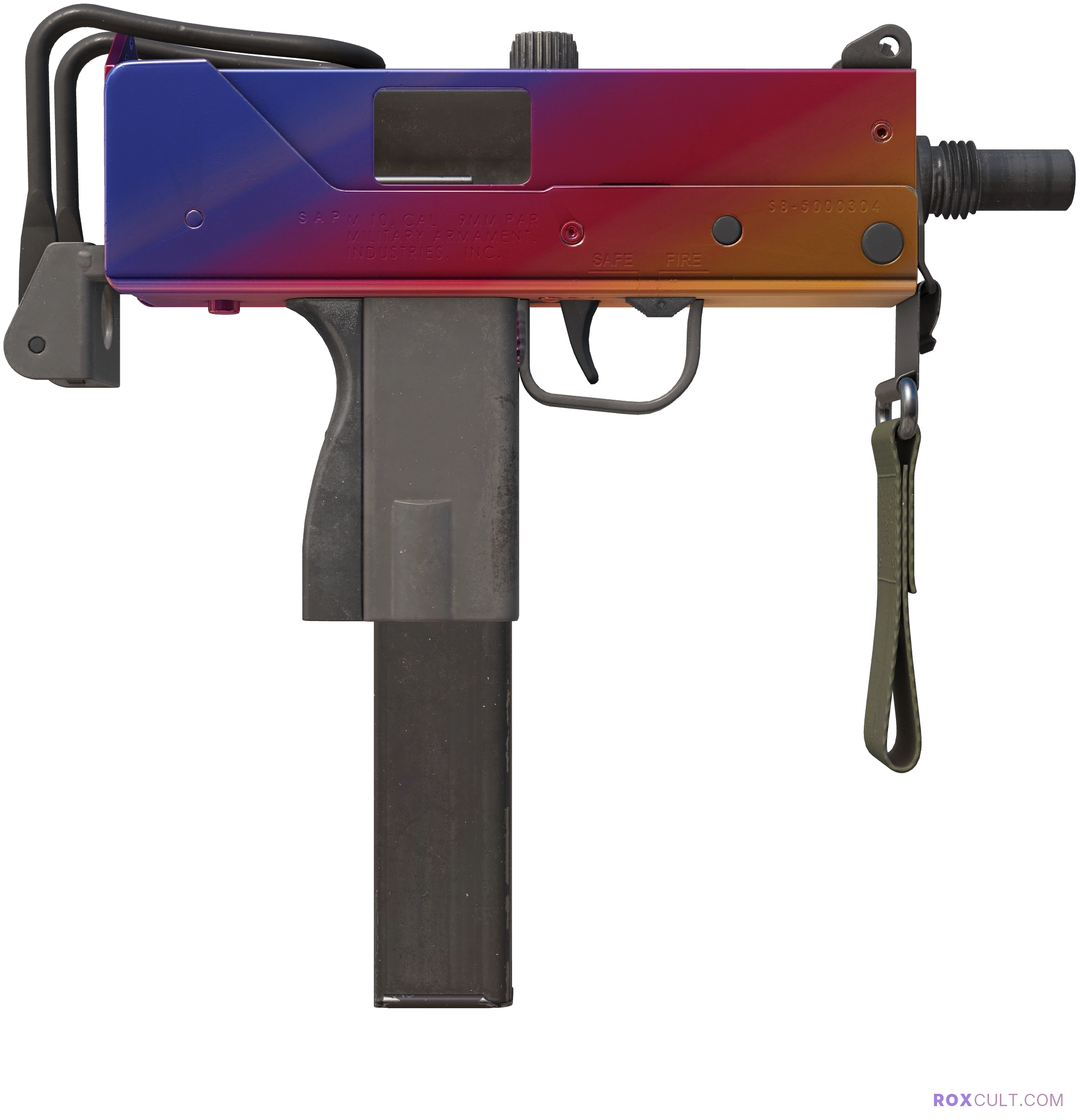 MAC-10 | Fade (Factory New) — rox (Holo) Antwerp 2022 craft, backside view
