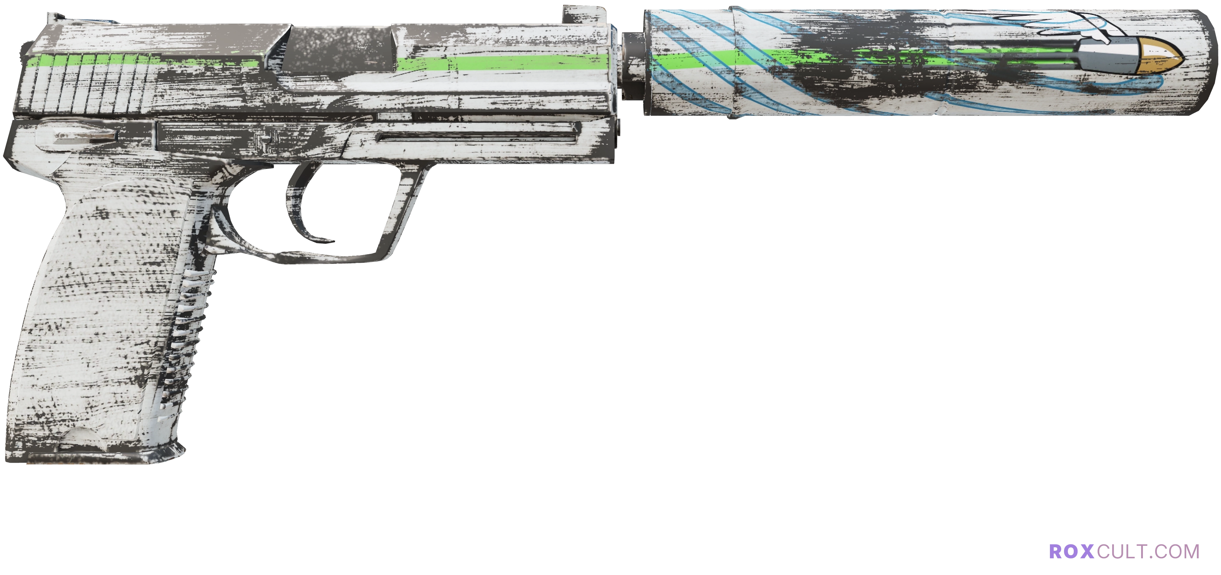 USP-S | Road Rash (Factory New) — rox (Holo) Antwerp 2022 craft, backside view