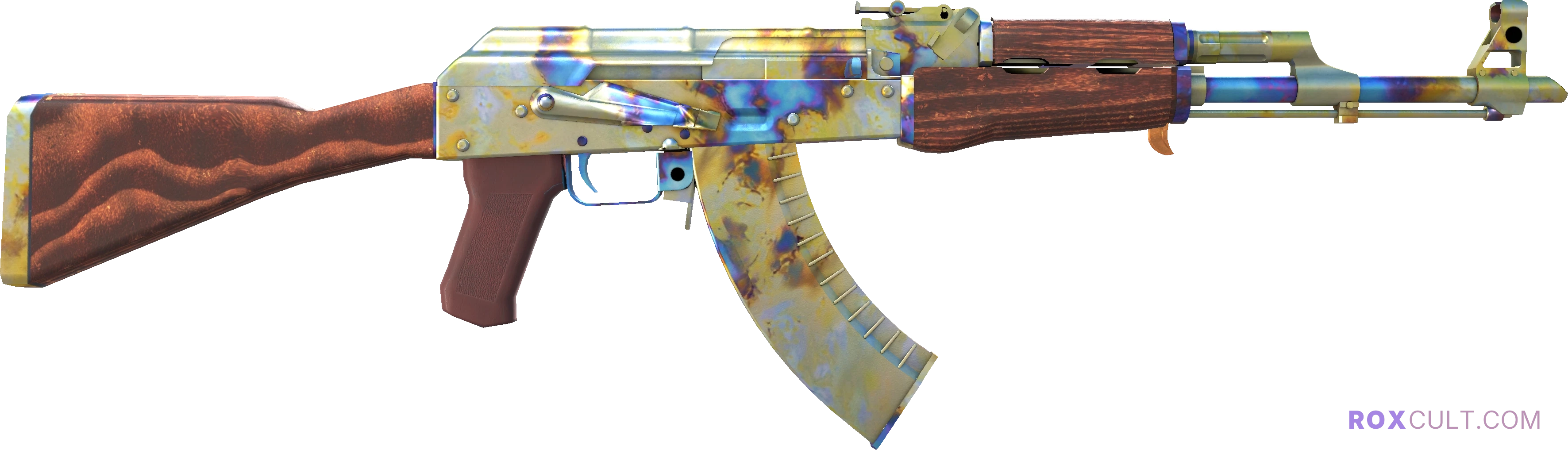 AK-47 | Case Hardened (Factory New) — rox (Holo) Antwerp 2022 craft, backside view
