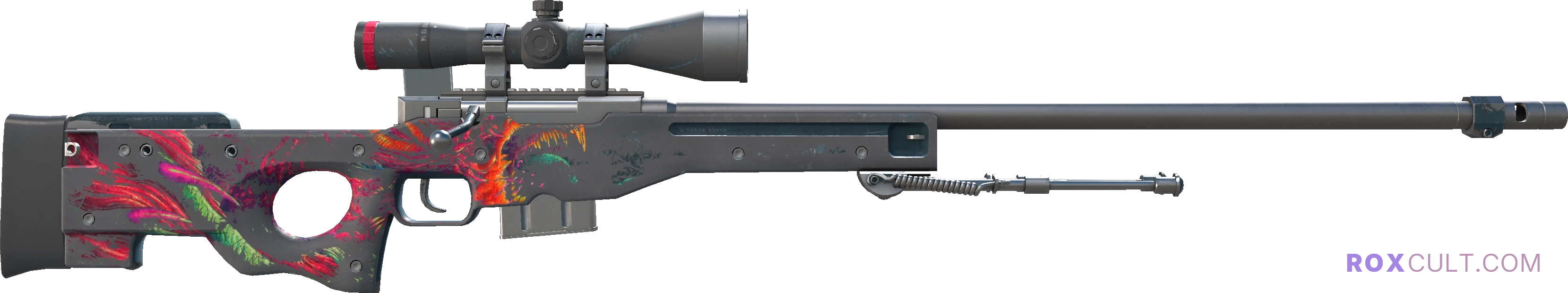 AWP | Hyper Beast (Battle-Scarred) — rox (Holo) Antwerp 2022 craft, backside view