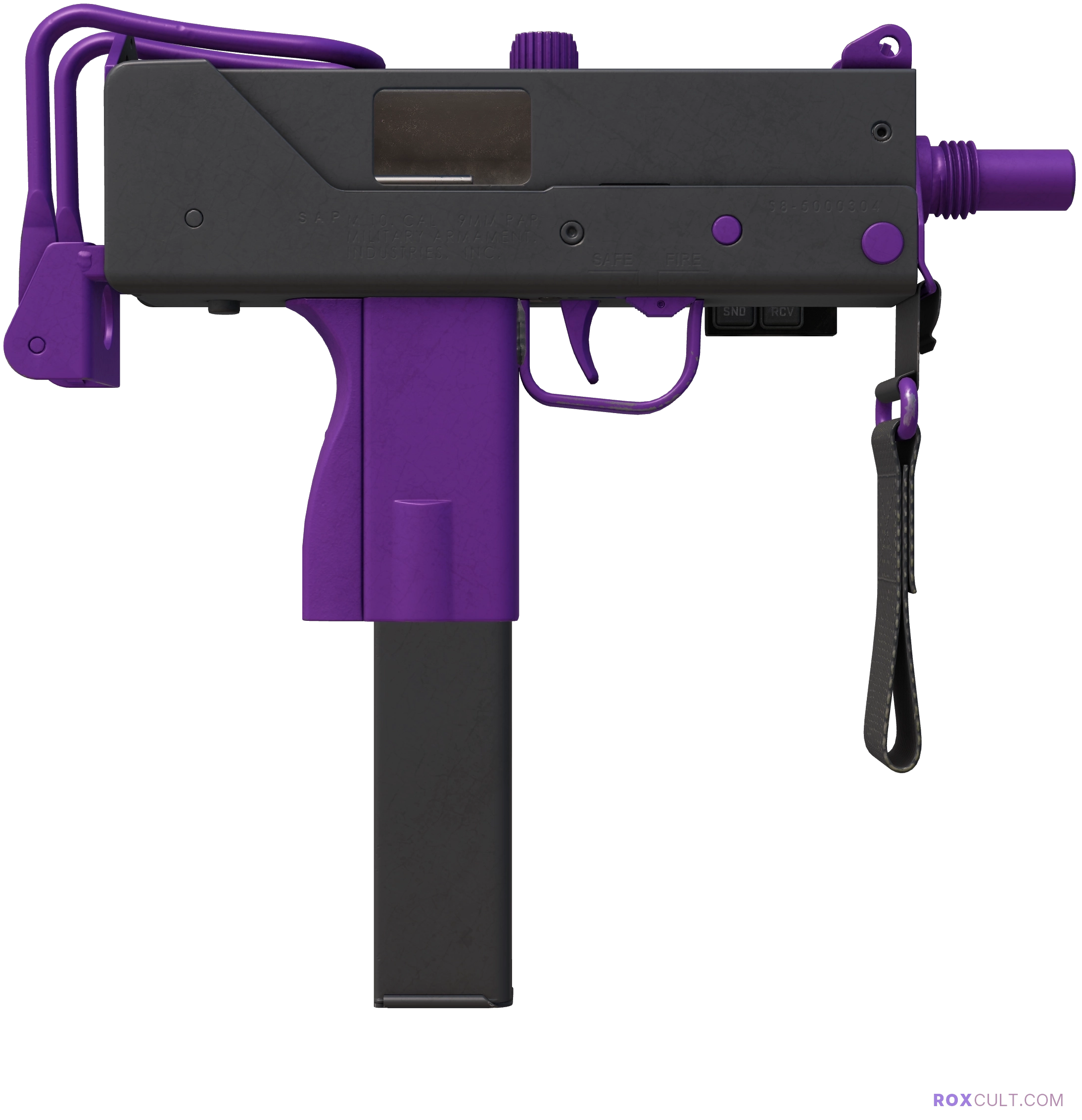 StatTrak™ MAC-10 | Ultraviolet (Factory New) — rox (Holo) Antwerp 2022 craft, backside view
