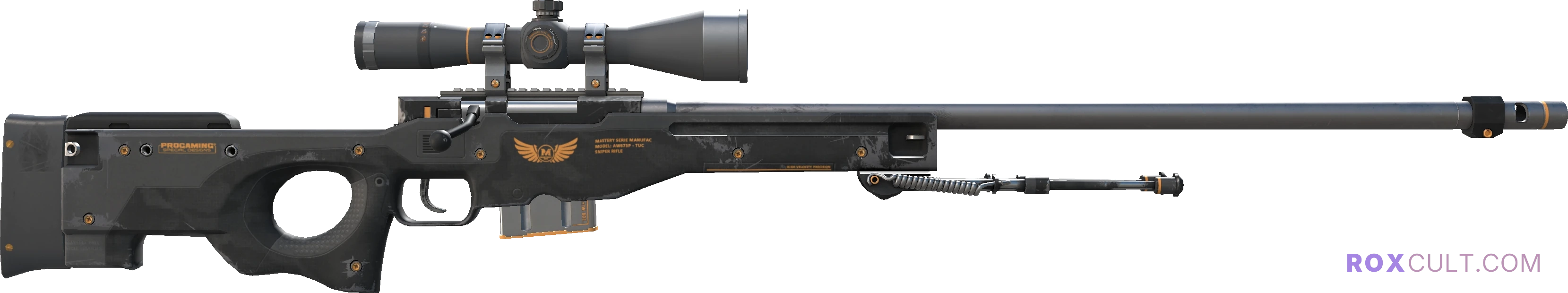 StatTrak™ AWP | Elite Build (Field-Tested) — rox (Holo) Antwerp 2022 craft, backside view