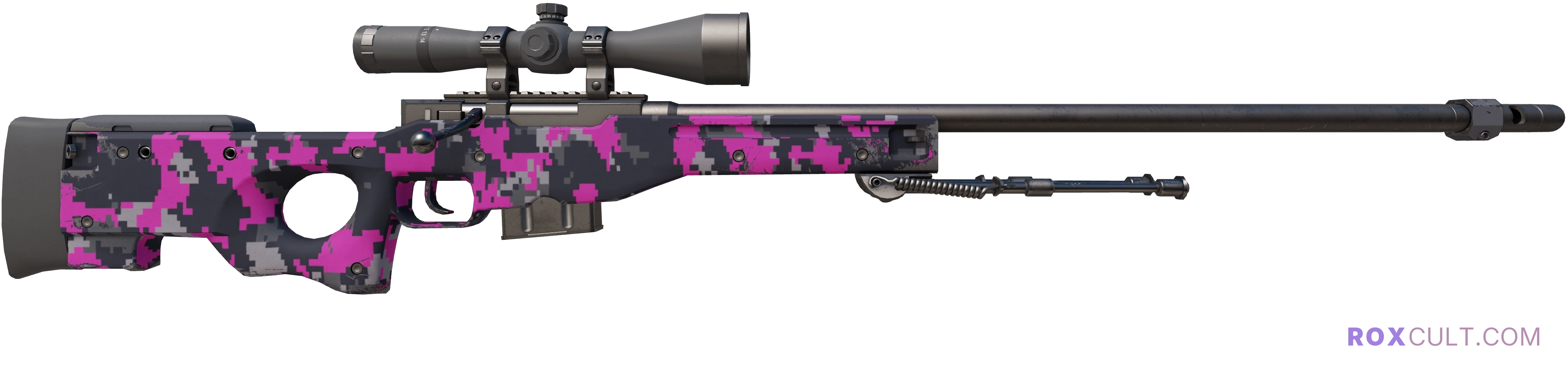 AWP | Pink DDPAT (Minimal Wear) — rox (Holo) Antwerp 2022 craft, backside view