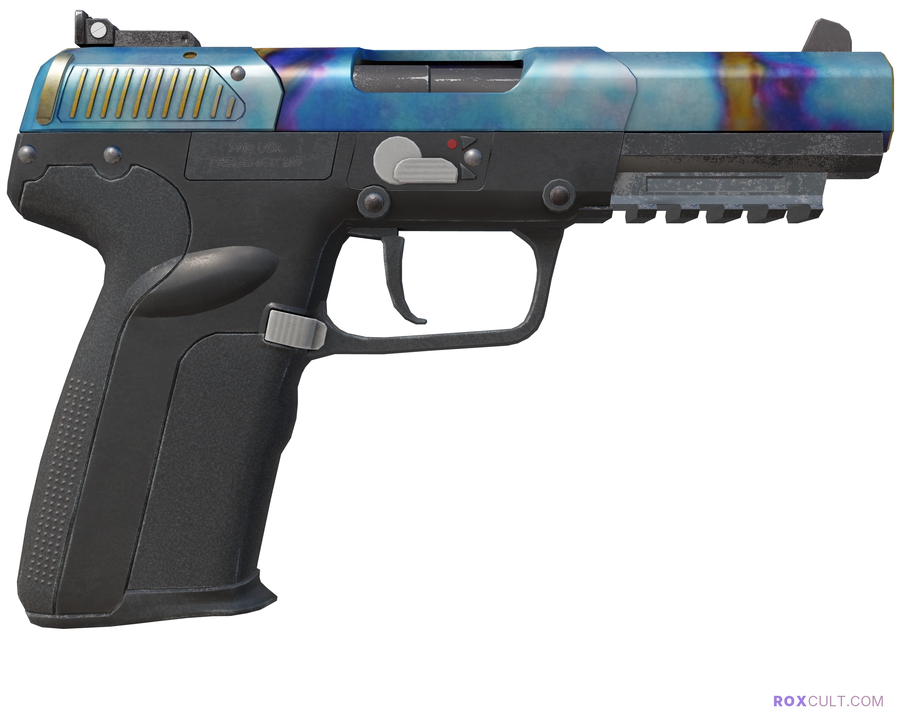 Five-SeveN | Case Hardened (Field-Tested) — rox (Holo) Antwerp 2022 craft, backside view